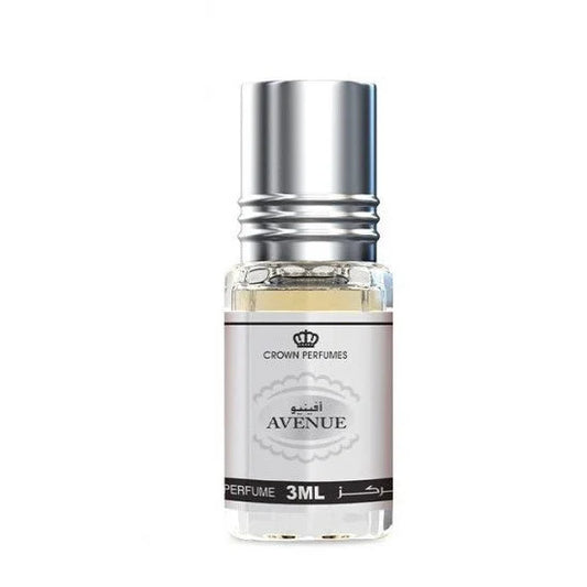 Al-Rehab Parfumolie Avenue in zilveren flesje met zilveren sluiting