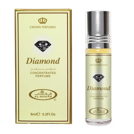 Al-Rehab Parfumolie Diamond met geconcentreerde diamantachtige geur, luxueus parfumolie