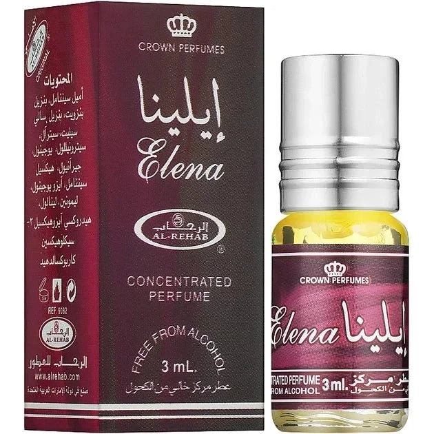 Elena parfumolie met bloemige geur in rollerball flesje van Al-Rehab Parfumolie
