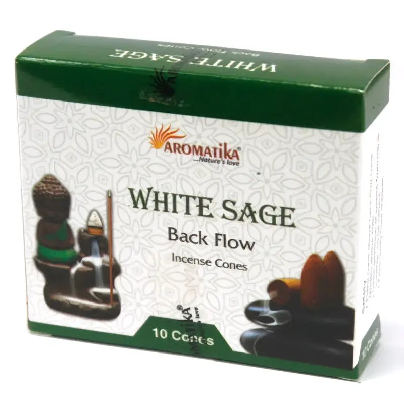 Aromatica Backflow Incense Cones White Sage Backflow Incense Cones - arabmusk.eu