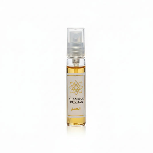 Vierkante Khamrah Dukhan parfumfles met getextureerde dop