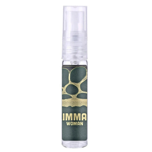 Groene en gouden spray parfumflesje van Lattafa Parfums Qimmah voor vrouwen