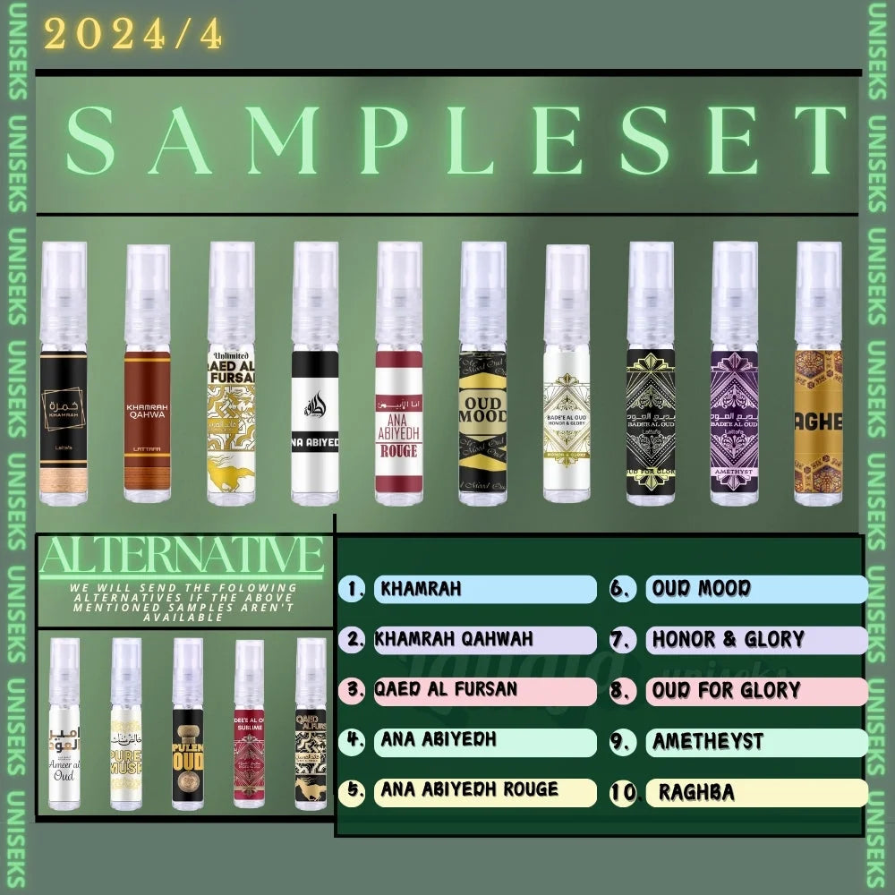 Lattafa Sample Set Top 10 2024 Q4 - Unisex - Sampleset