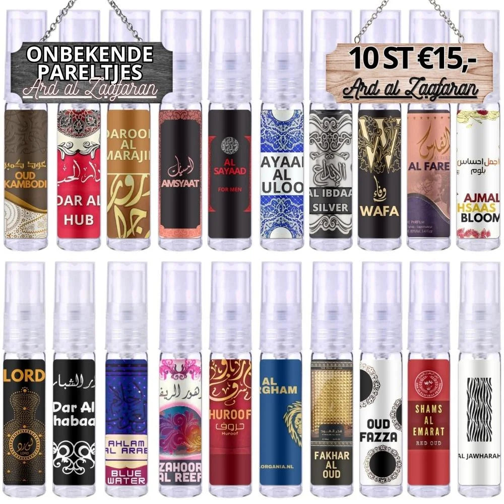 Parfumsample Set - Onbekende Pareltjes Ard al Zaafaran | arabmusk.eu
