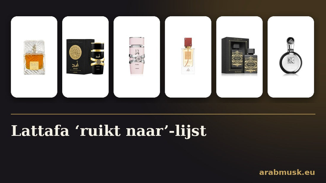 Lattafa geurgids: Lattafa-parfums per geurfamilie