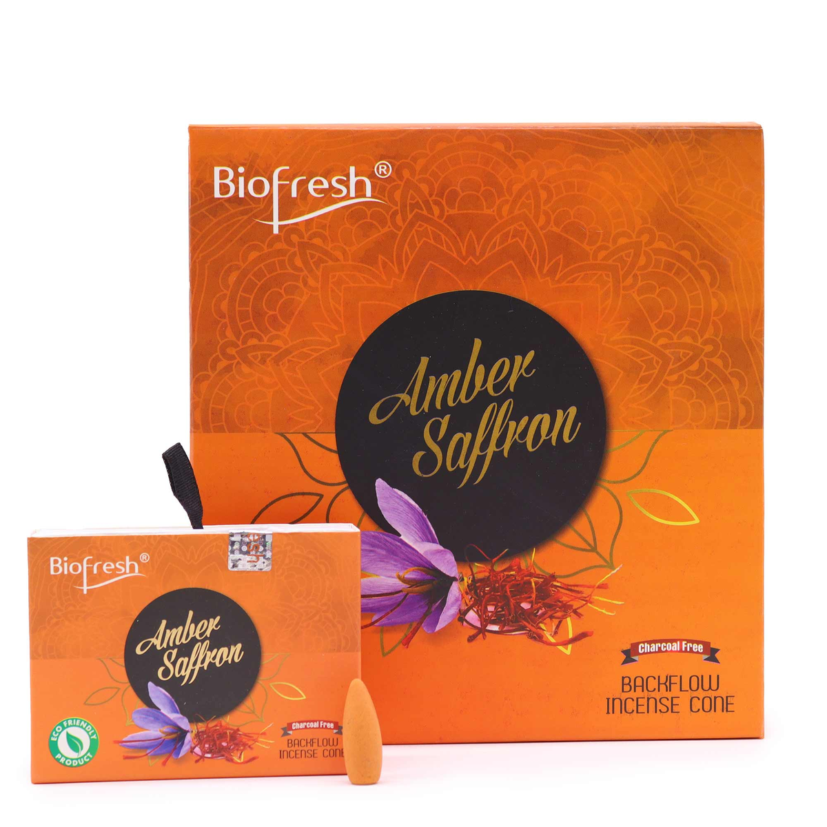 Biofresh Amber Saffraan – Backflow-wierookkegels (40 stuks)