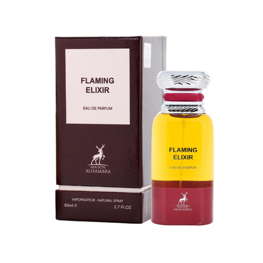 Maison Alhambra Flaming Elixir fles en doos