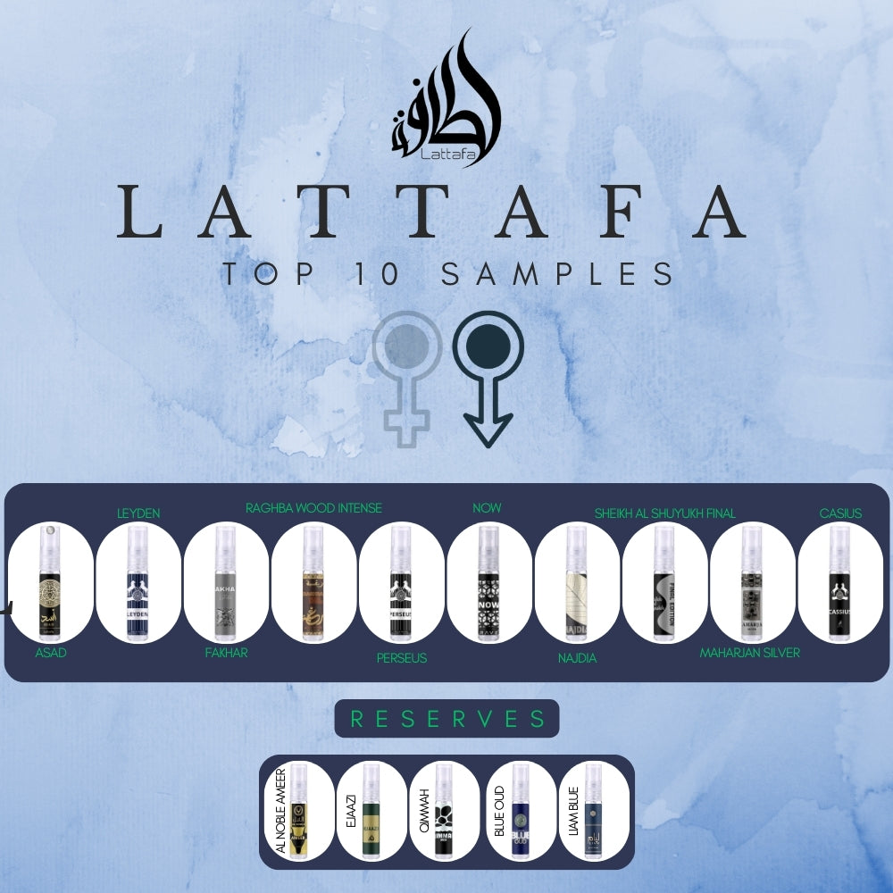 Lattafa Sample Set TOP 10 Heren 2024 Q2