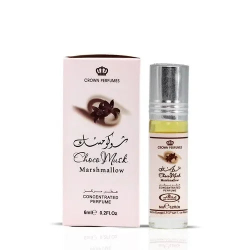 Crown parfums Choco Muck Marshmallow fles met Al-Rehab Parfumolie Chocomusk Marshmallow