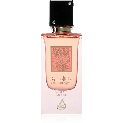 Ana Abiyedh Coral parfumfles met zwarte dop en gouden design