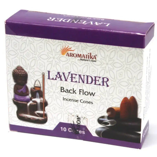Aromatica Backflow Incense Cones Lavender Backflow Incense Cones - arabmusk.eu