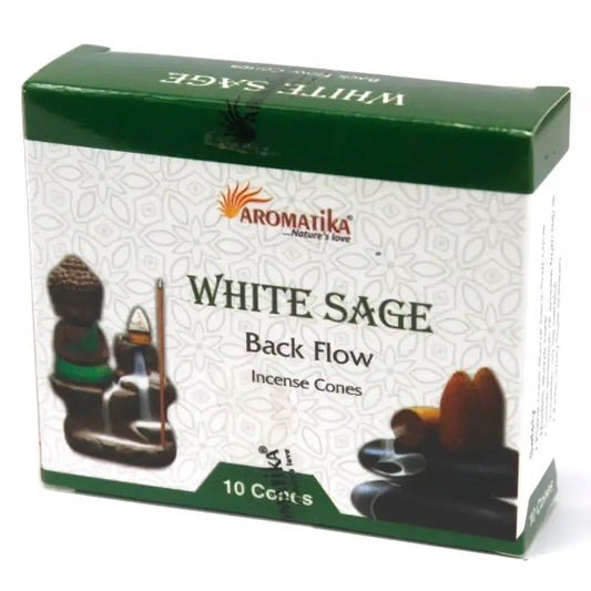 Aromatica Backflow Incense Cones White Sage Backflow Incense Cones - arabmusk.eu