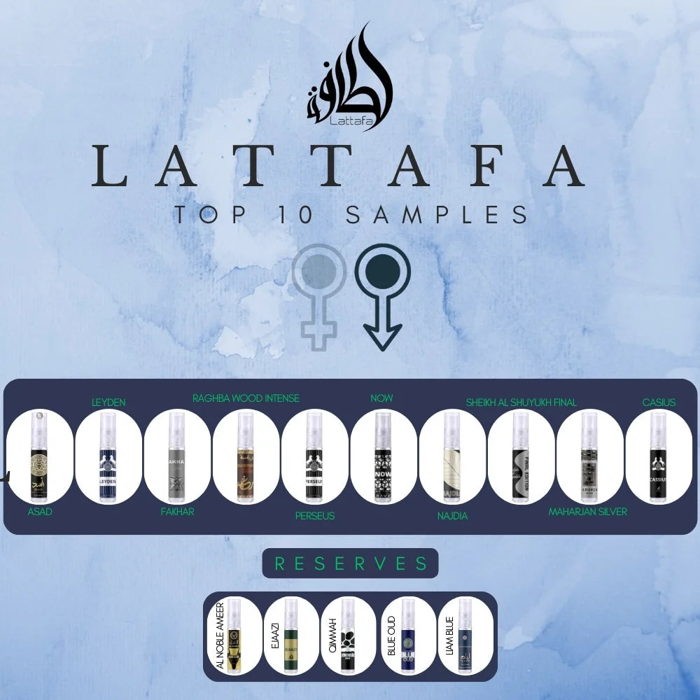 Lattafa Sample Set Top 10 Heren 2024 Q2 - Sampleset