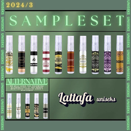 Lattafa Top 10 Unisex Sample Set 2024 Q3 - Sampleset