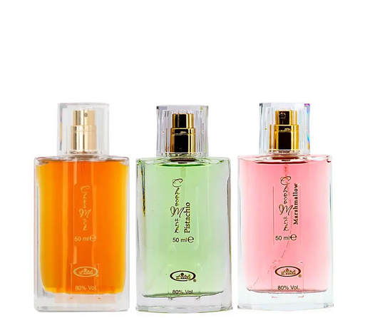 ✨ Al-Rehab Driedelige Parfumset – Choco Musk | Pistachio Musk | Marshmallow Musk ✨
