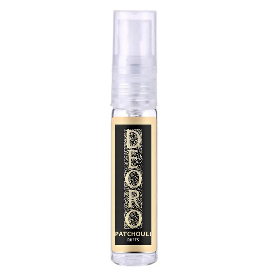 Riffs Parfum Patchouli Arabische Parfum in heldere glazen fles met witte dop