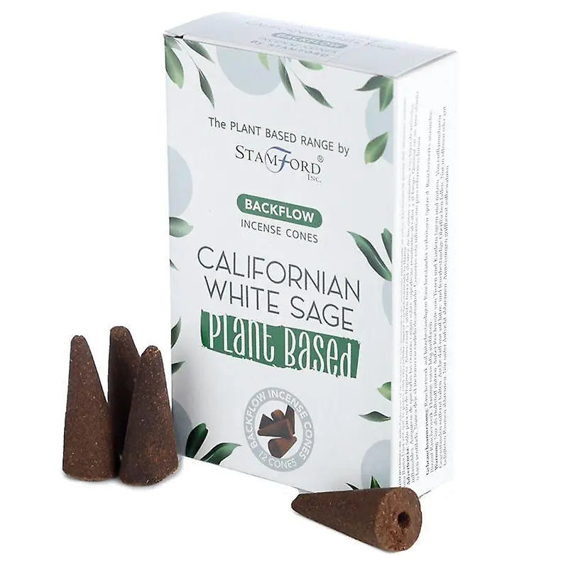 Stamford Californian White Sage Premium Plant Based Backflow Incense Cones - arabmusk.eu
