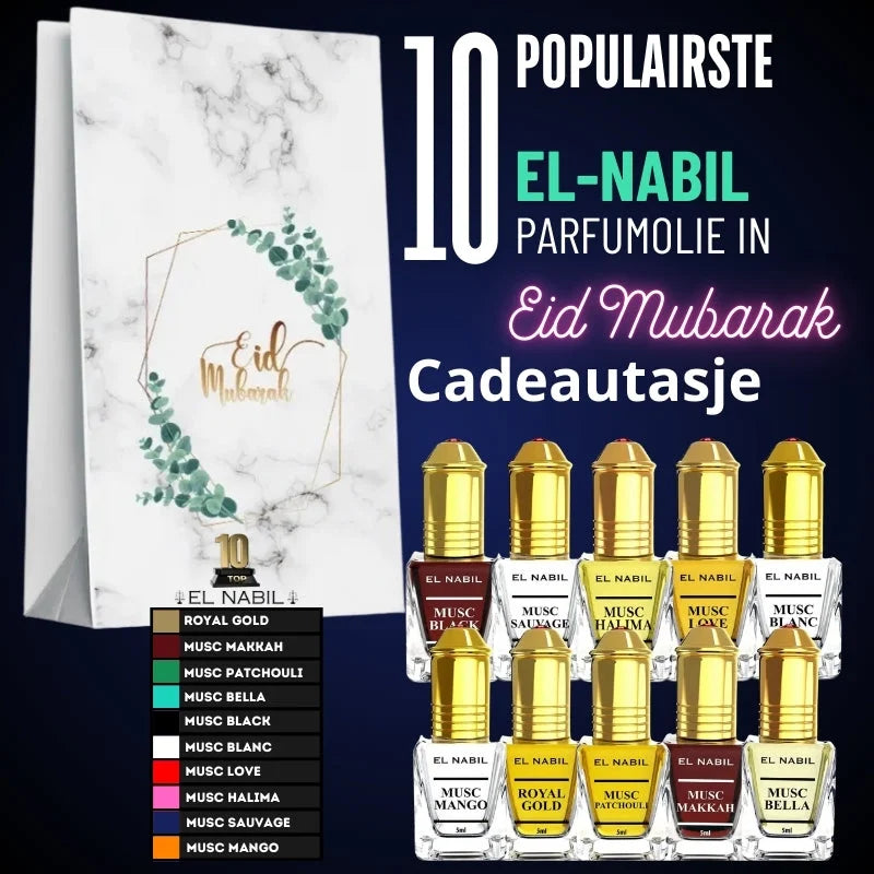 Top 10 El-nabil in Eid Mubarak Cadeautasje - Bundelparfum